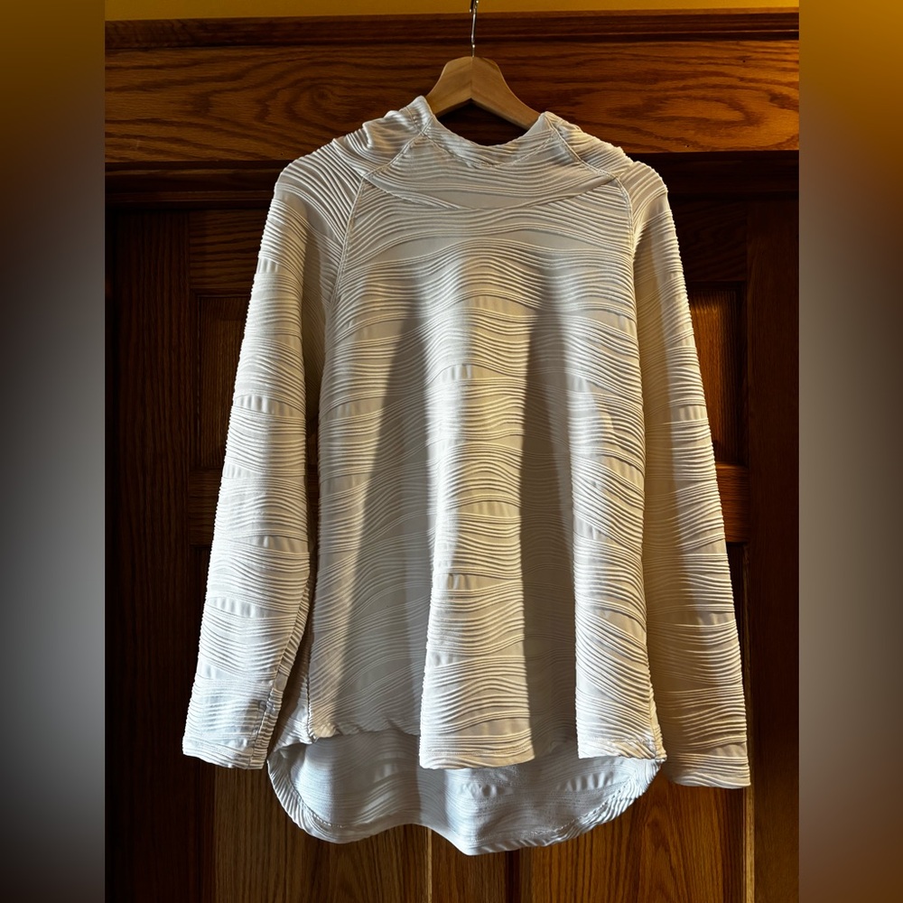 Textured Cream Long Sleeve Top